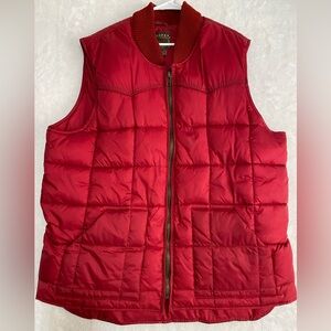 Roper Men's Red Quilted Down Blend Western Puffer Vest - 2XL